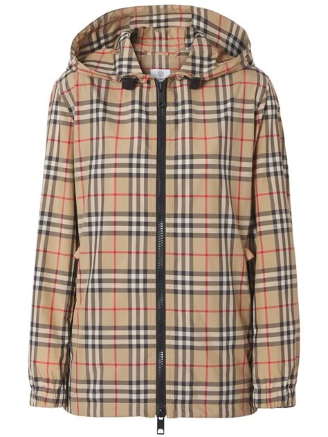 burberry old jacket|Burberry vintage check hooded jacket.